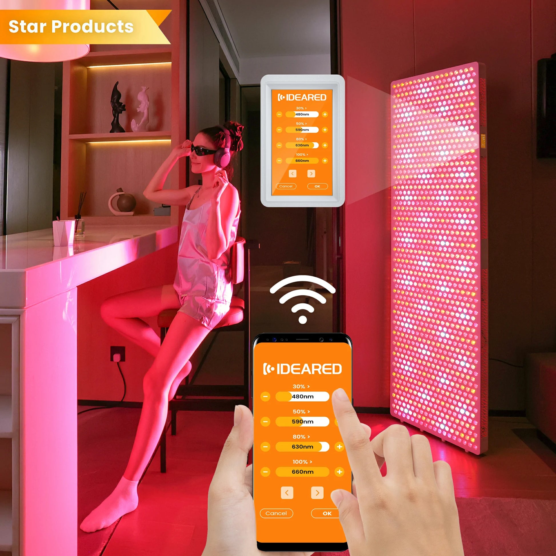 VersoLight Continuum System: full-body panel with motorized stand